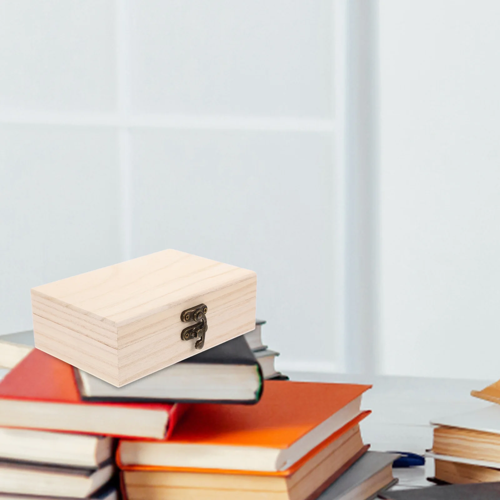 

Wooden Storage Boxes Unfinished Craft Rectangular Diy Handmade Lids Caja Madera Keepsake Jewelry Treasure Versatile Locking