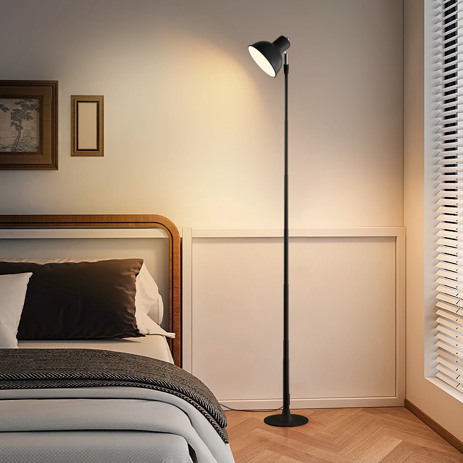 GDLUOAO 1pc 57-Inch Modern LED Floor Lamp, Adjustable Height, USB Powered, 3000K-6500K Dimmable, Corner Standing Light