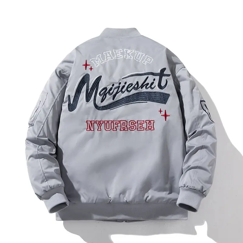 

Loose Stitched Pilot Jaet Heavy Embroidery Baseball Sle for Men And Women Spring Summer Autumn High Street Faion