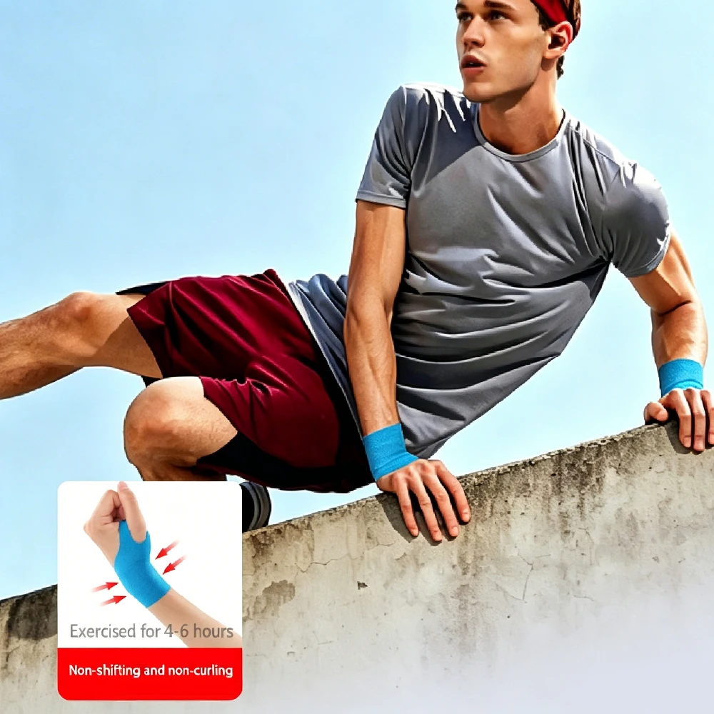 Thumb Wrist Kinesiology Tape Soft Elastic Wrist Compression Patch For Ball Games Gym Training Household Labor Office Wrist Guard