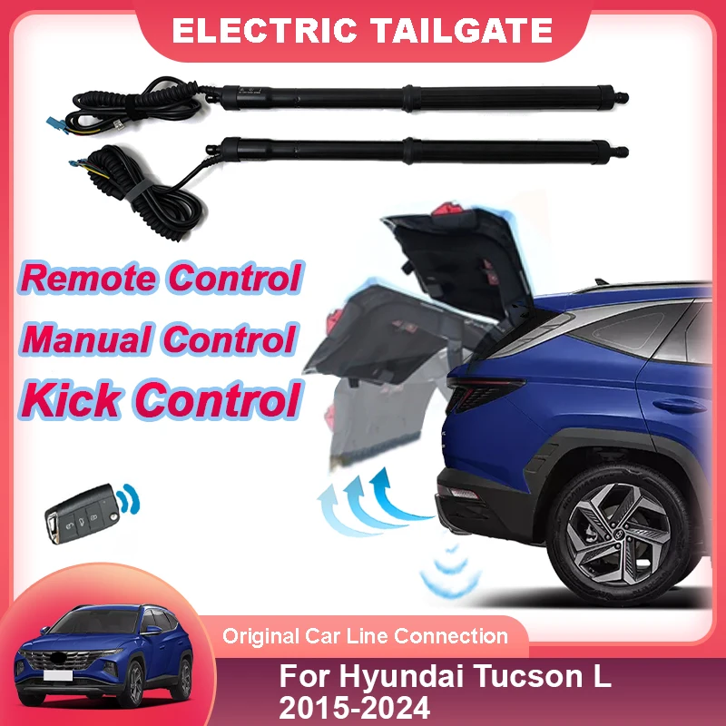 Car Electric Tailgate Lift Electric Motor For Trunk Drive Foot Kick Sensor Rear Door Power Kit For Hyundai Tucson L 2015 to 2024