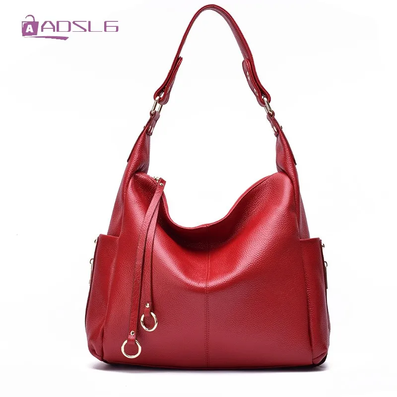 

Womens Genuine Leather Crossbody Bags Head Layer Cowhide High Quality Large Casual Style Commuters Trend Mom Shoulder Bag