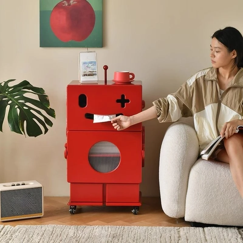 

Robot Mobile Sideboard, Living Room Sofa, Glossy Skin, Bedside Table, Storage and Decoration Cabinet