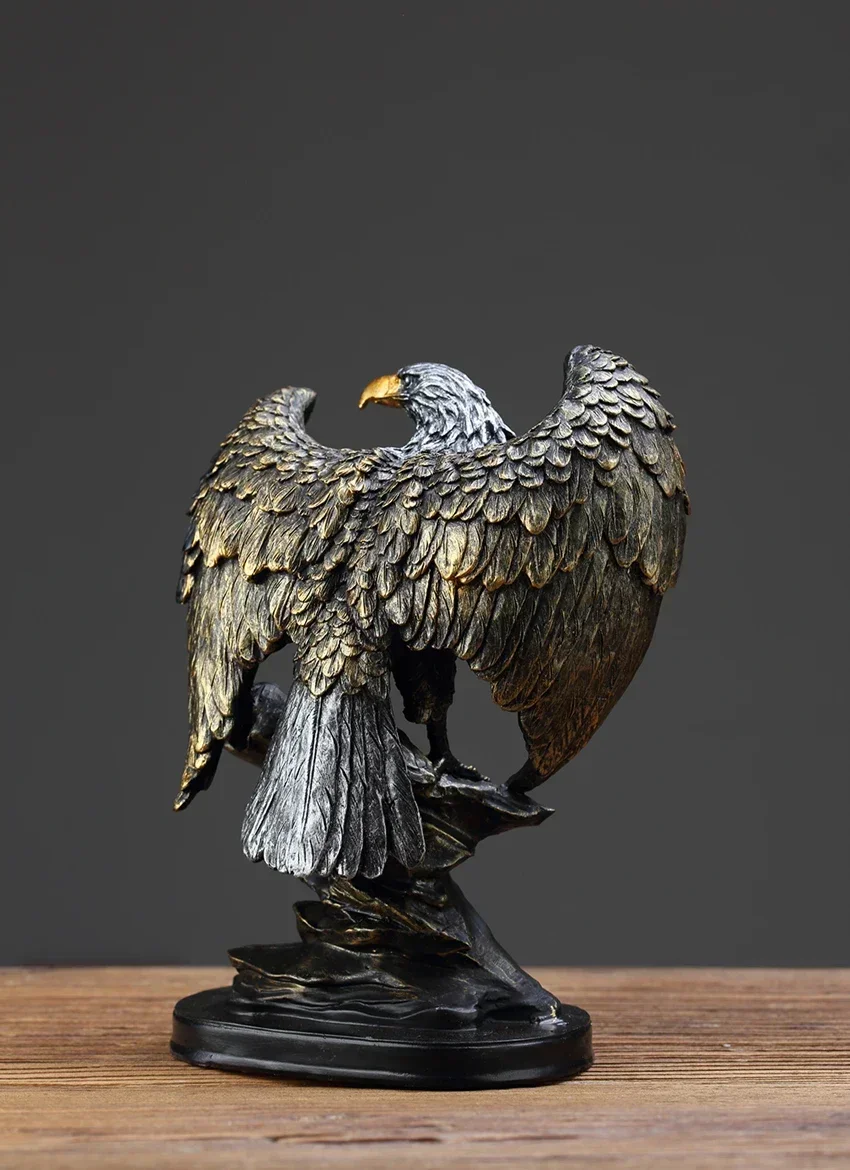 Adlerstatue aus Kunstharz, Heimdekoration, Bürodekoration, Statue, Symbol des Reichtums, Freiheitskraft, Geburtstagsgeschenk für den Urlaub – Detail 4