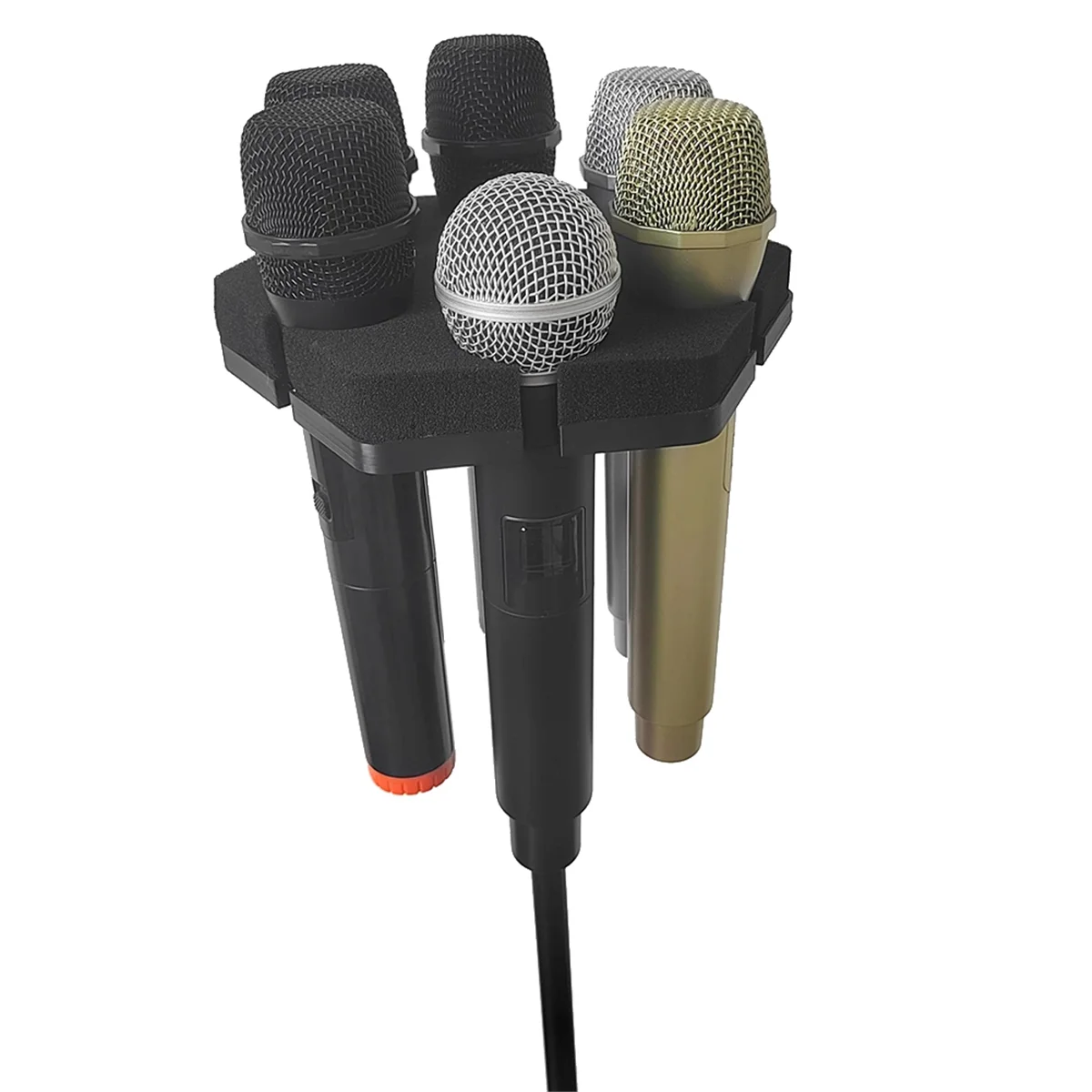 

【New User Coupon】Handheld Microphone Holder Stand Multiple Mic Stand Windscreen Shock Mount Microphone Clip