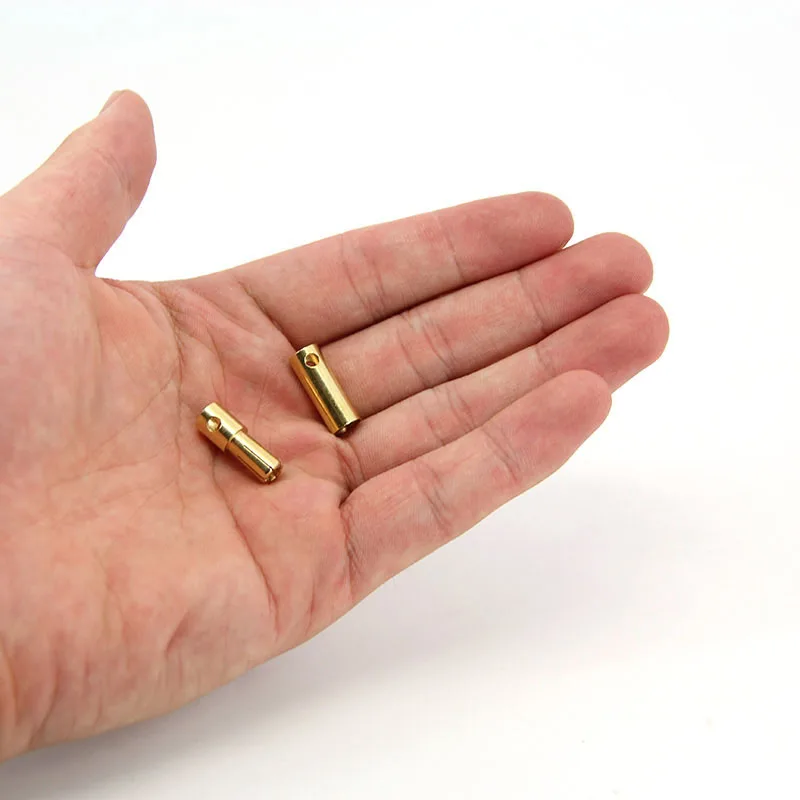 Bullet Banana Plug Gold-Plated Male and Female 2mm 3mm 3.5mm 4mm 5mm 6mm Connector Battery Plugs Kits for RC Battery Parts DIY L