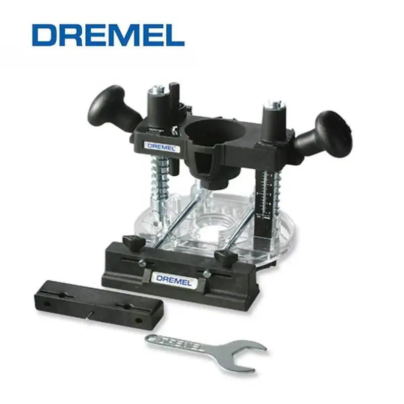 Imagem -03 - Dremel Rotary Tool Attachment Conversor de Ângulo Direito Eixo Flexível Aperto Escudo Mesa do Roteador Guia do Cortador Kit de Vise Suporte de Ferramenta Rotativa