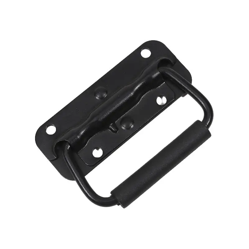 1/2 шт. складная ручка для шкафа, дверные ручки, подпружиненные металлические ручки для ящиков шкафа, контейнера, черная дверная ручка для коробки