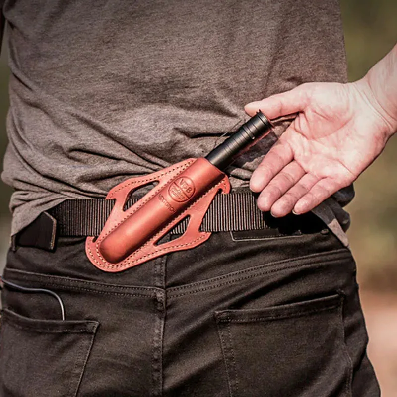Nextorch V68 Genuine Leather Baton Holder, for NEX Quicker Series, Compatible with Belt Up to 50mm Wide