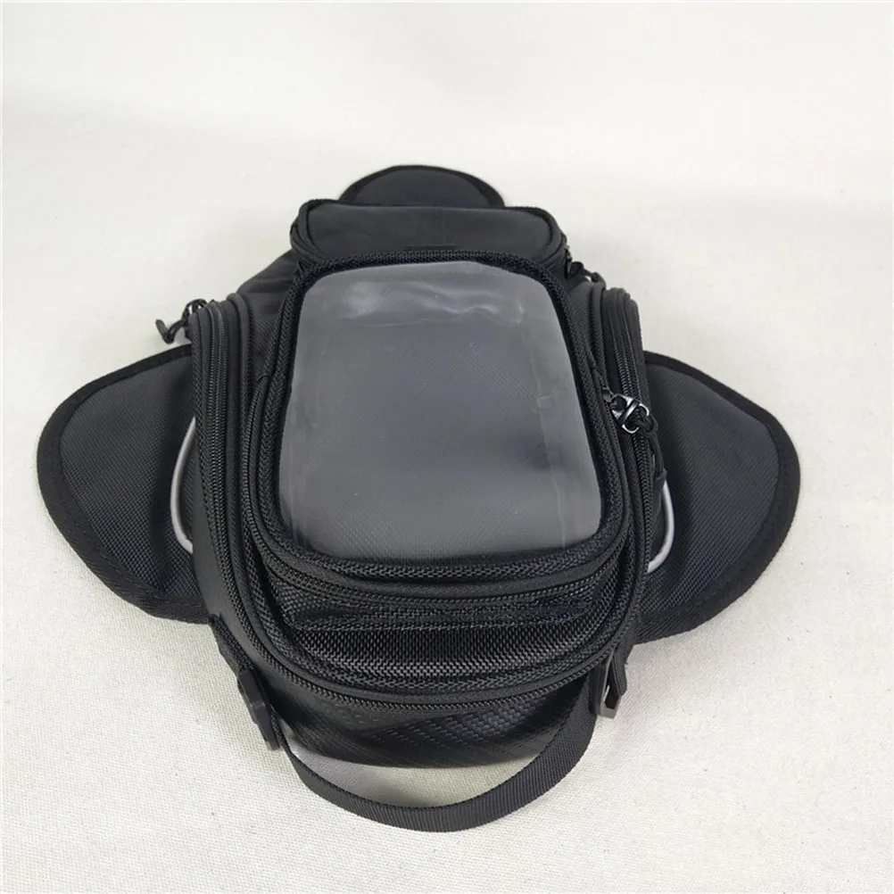 

Magnetic Waterproof Fuel Tank Bag Motorcycle Storage Organizer 6.3 Inch Phone Multiple Compartments Durable Material Black