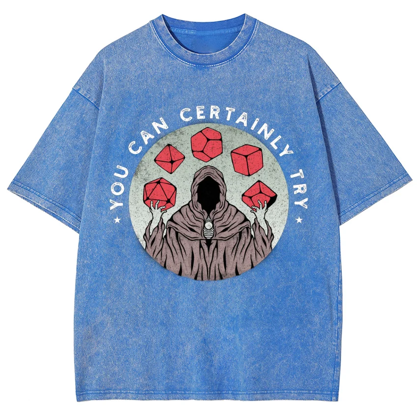 Harajuku Faceless Ghost Print Women T-Shirt Washed Denim Oversized Short Sleeve 2024 Hot Selling Tops Affordable Hip Hop Tees