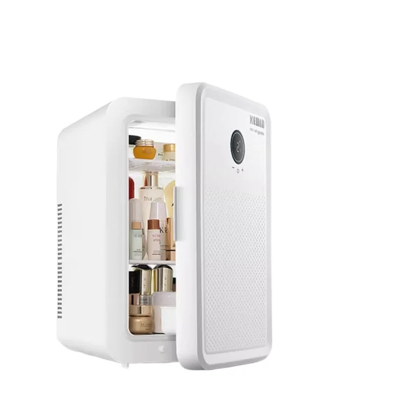 ‌ 20L 듀얼 코어 데스크탑 냉장고: 사무실용 소형 다기능 식품 등급 냉온장 보관함 - 스마트 터치 정밀 모바일 관리자