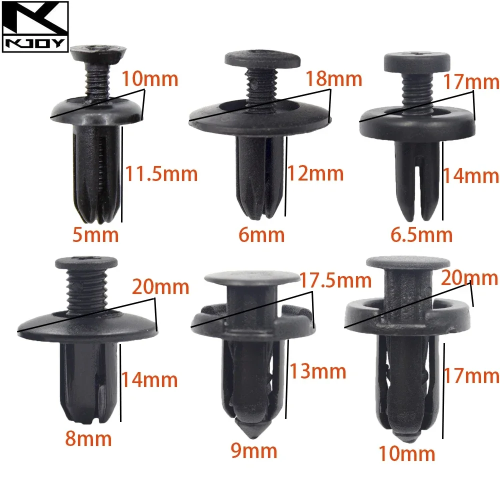 kkjoy Mixed Retainer Clips Plastic Rivet Auto Bumper Trim Fasteners used for all models