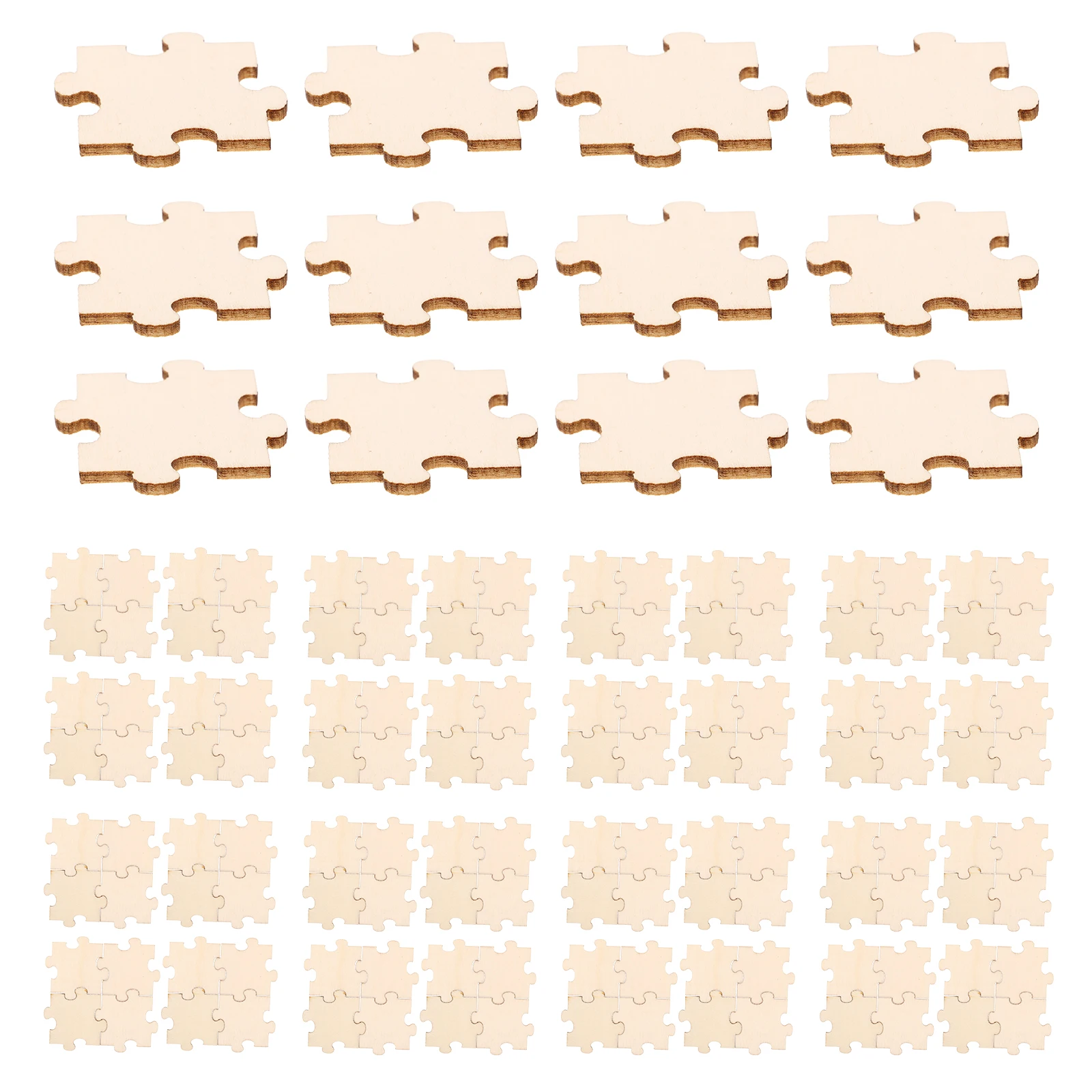 50pcs Puzzle Squares Blank Diy Crafts Jigsaw Pieces Wooden Painting Crafts Wood Painting Home Decor Game Sudoku