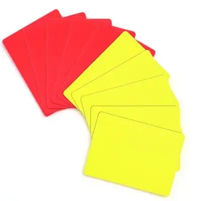 

Professional Referee Cards 10pcs Set Standard Soccer Red Yellow Cards with Score Sheets Portable Sports Officiating Tools