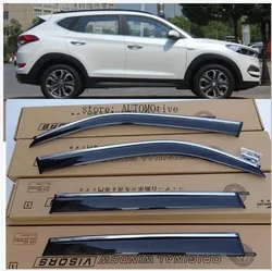 4pcs/lot Car Styling Awnings Shelters Accessories Guard Rain Shield Window Visor For Hyundai Tucson 2015 2016 2017 2018 2019