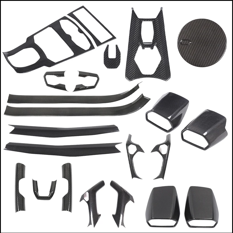 

For Lamborghini Huracan 2014-2021 Real Carbon Fiber Car Center Control Air Outlet Frame Gear Shift Panel Trim Interior Accessory