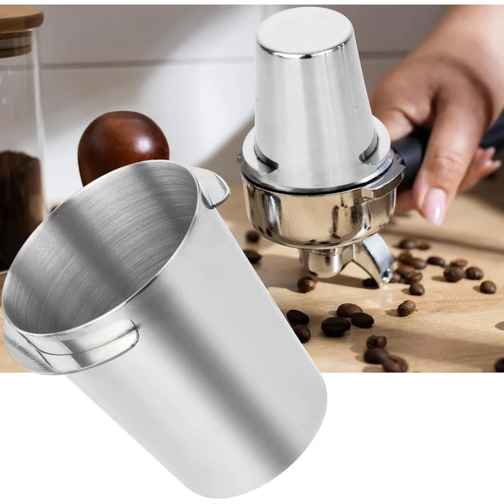 Coffee Dosing Cup Made of Stainless Steel for 53mm Portafilter Use in Manual and Semi-Automatic Espresso Setups