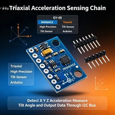10Pcs GY-45 MMA8452 3-Axis Digital Accelerometer, I2C Tilt Angle Sensor Module