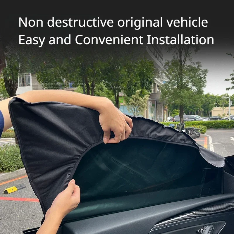 Car Windshield Snow Cover Automobiles Front Windshield Sunshade & Winter Anti Ice Frost Protector Car Cover for Tesla Model Y