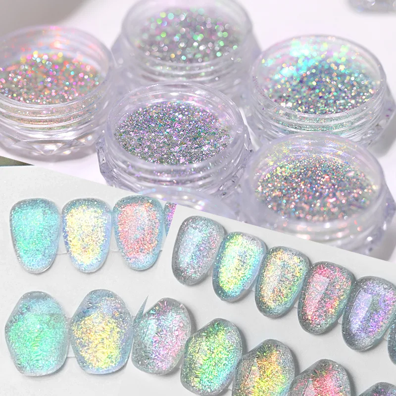 Boxed Nail Glitter Diamond Powder Nail Art Reflective Glitter Powder, Advanced Delicate Snow fine Velvet Opal Powder DIY Nail