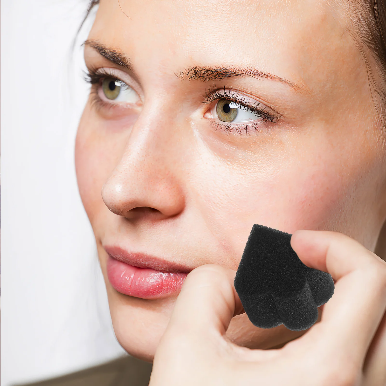 Set di 10 spugne per applicatore per trucco portatile a forma di fiore di pruno per fondotinta in polvere