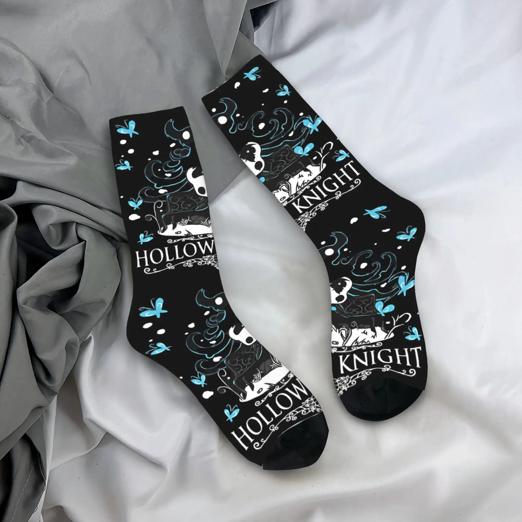 

Игровые носки Hollow Knight Silksong для мужчин и женщин, повседневные носки из полиэстера в стиле Харадзюку, весна-лето, осень-зима, средние носки-трубы, подарок