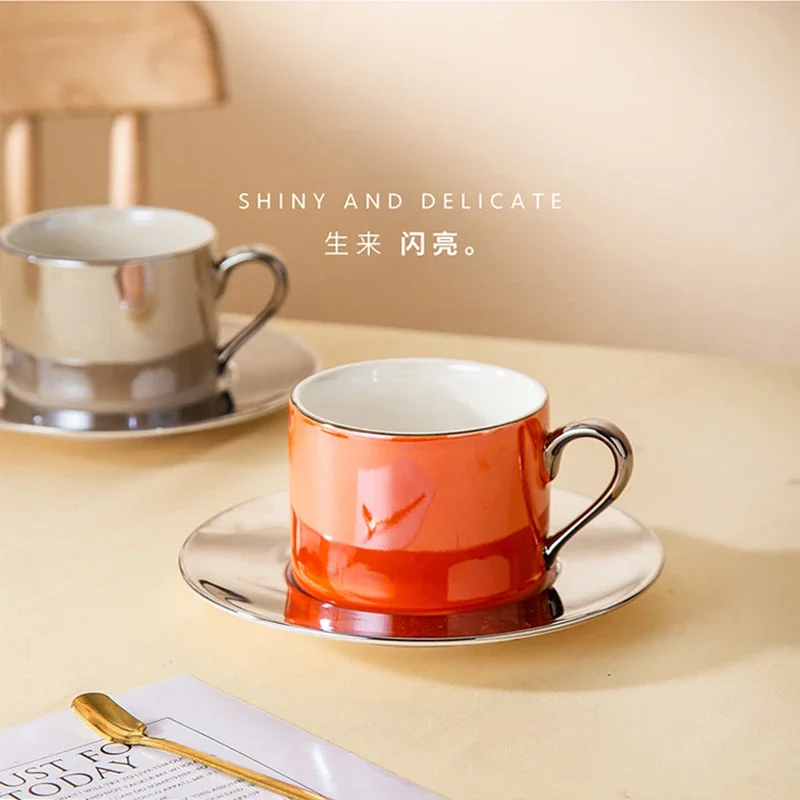 Pearlescent ceramic high-end sense light luxury flower teapot home coffee cup English afternoon tea set to brew tea