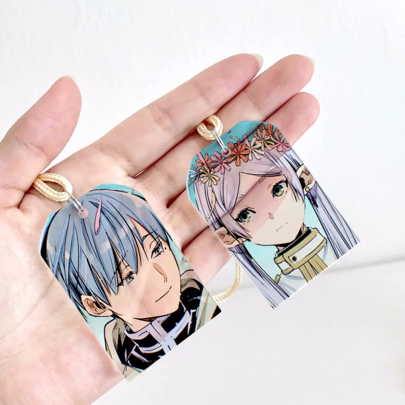 Anime Frieren at the Funeral  Himmel Transparent Keychain Cosplay Acrylic Figure Keyring Kids Collection Toy 7477