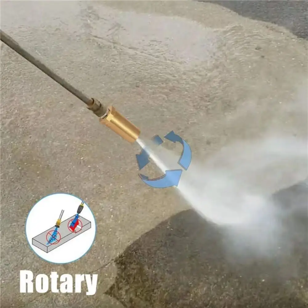 3600PSI Rotary Sprinkler Nozzle 1.2mm/2.0mm Orifice Brass Ceramic Core Brass Sprinkler Nozzle Durable Car Washer Nozzle