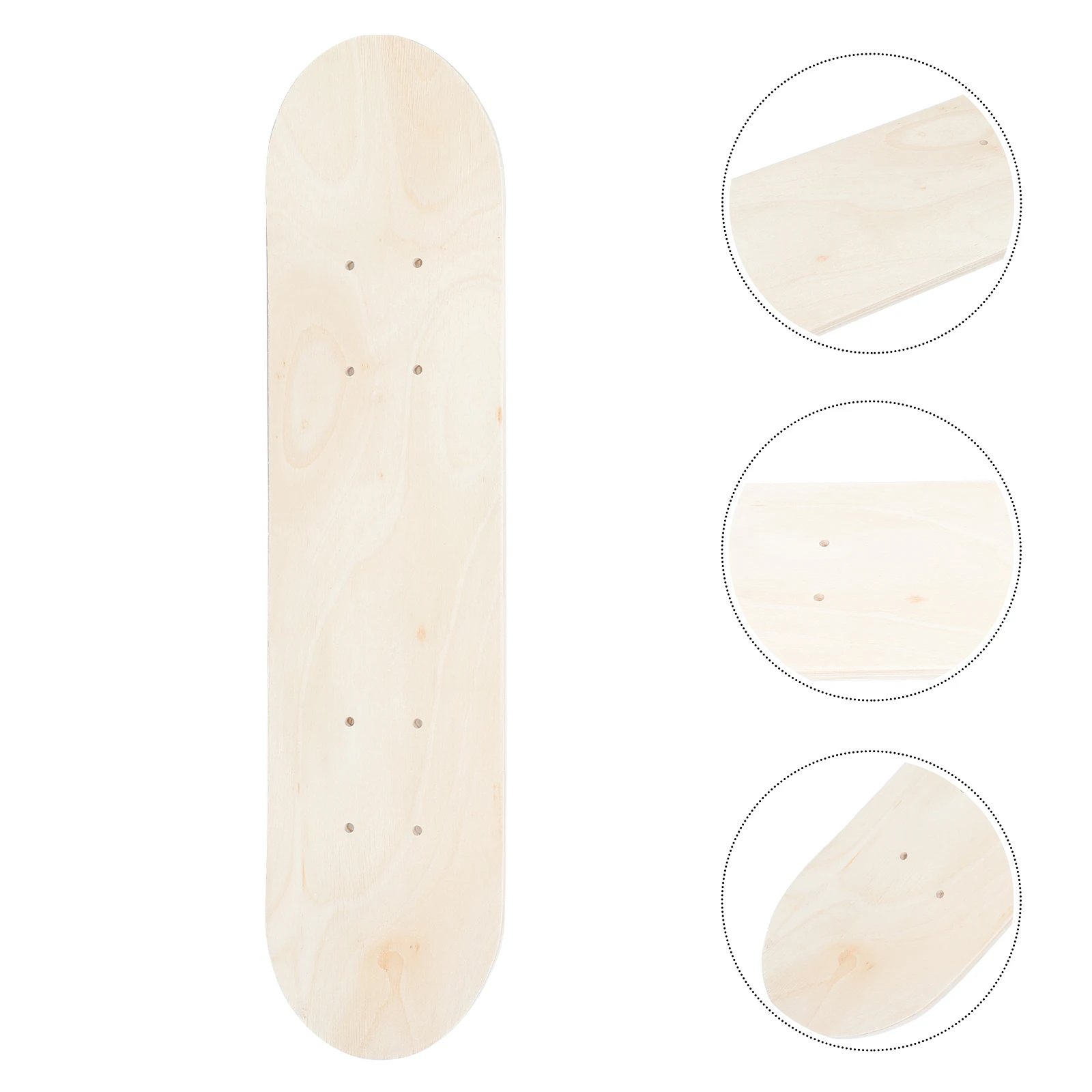 Hölzernes Skateboard-Deck, Ahorn-Skateboard, blanko, für Erwachsene und Kinder, DIY, handbemaltes dekoratives Brett, Doppelwippe, 59,50 x 14,50 x