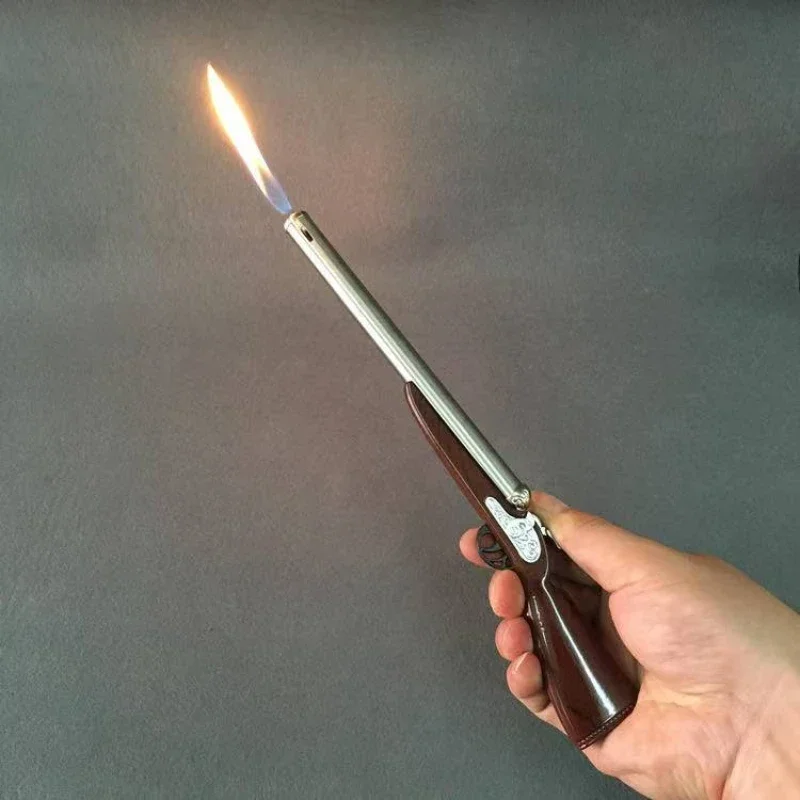 

2025 Butane Gas Lighter Extended Inflatable Open Flame Kitchen Lighter Cigarette Accessories Small Tool New