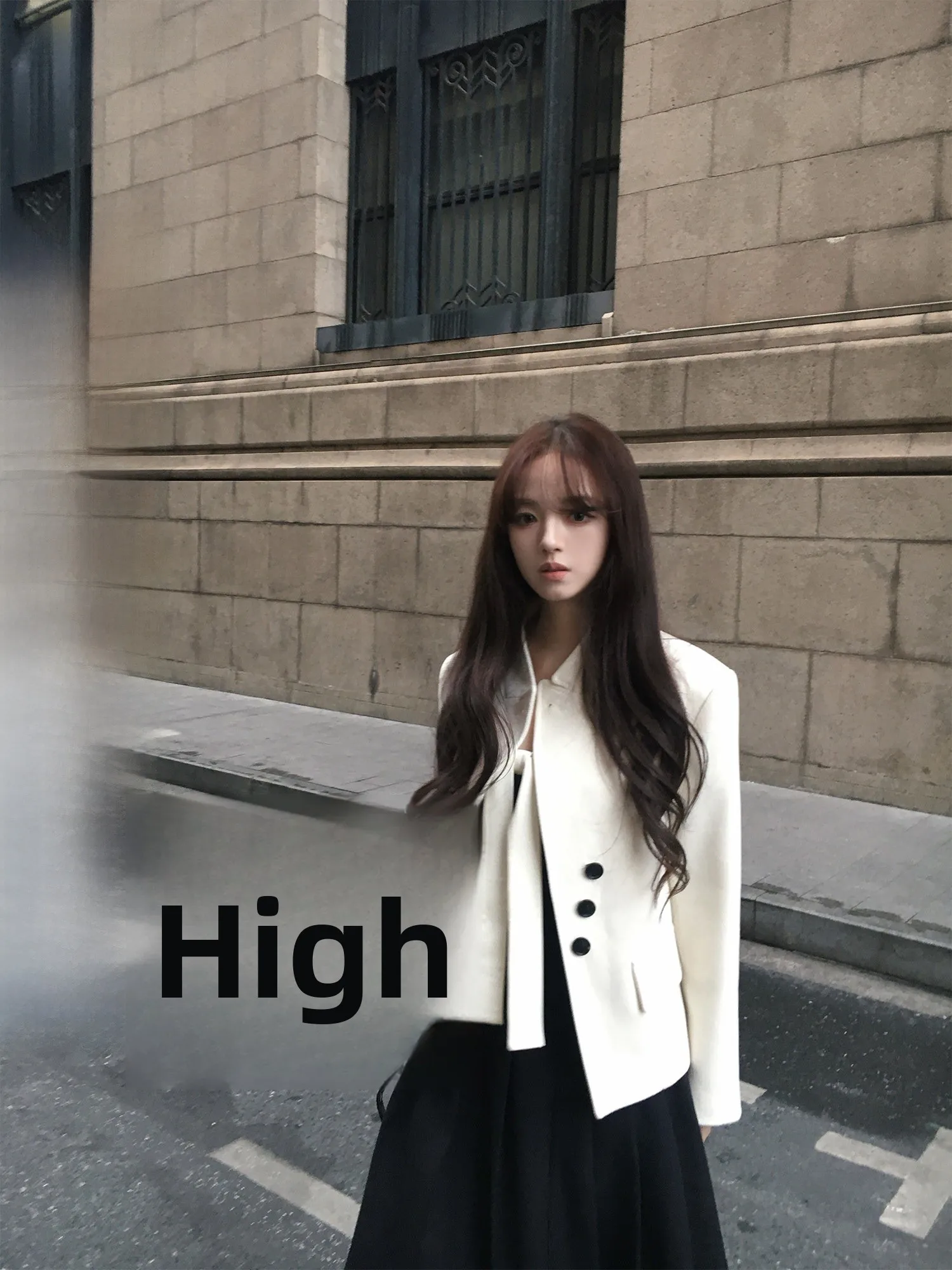 

Neurcz Women's Woolen Suit Jaet oulder Length Casual Outerwear Spring New Sle Slimming ort Top Vintage Sle Long Sve