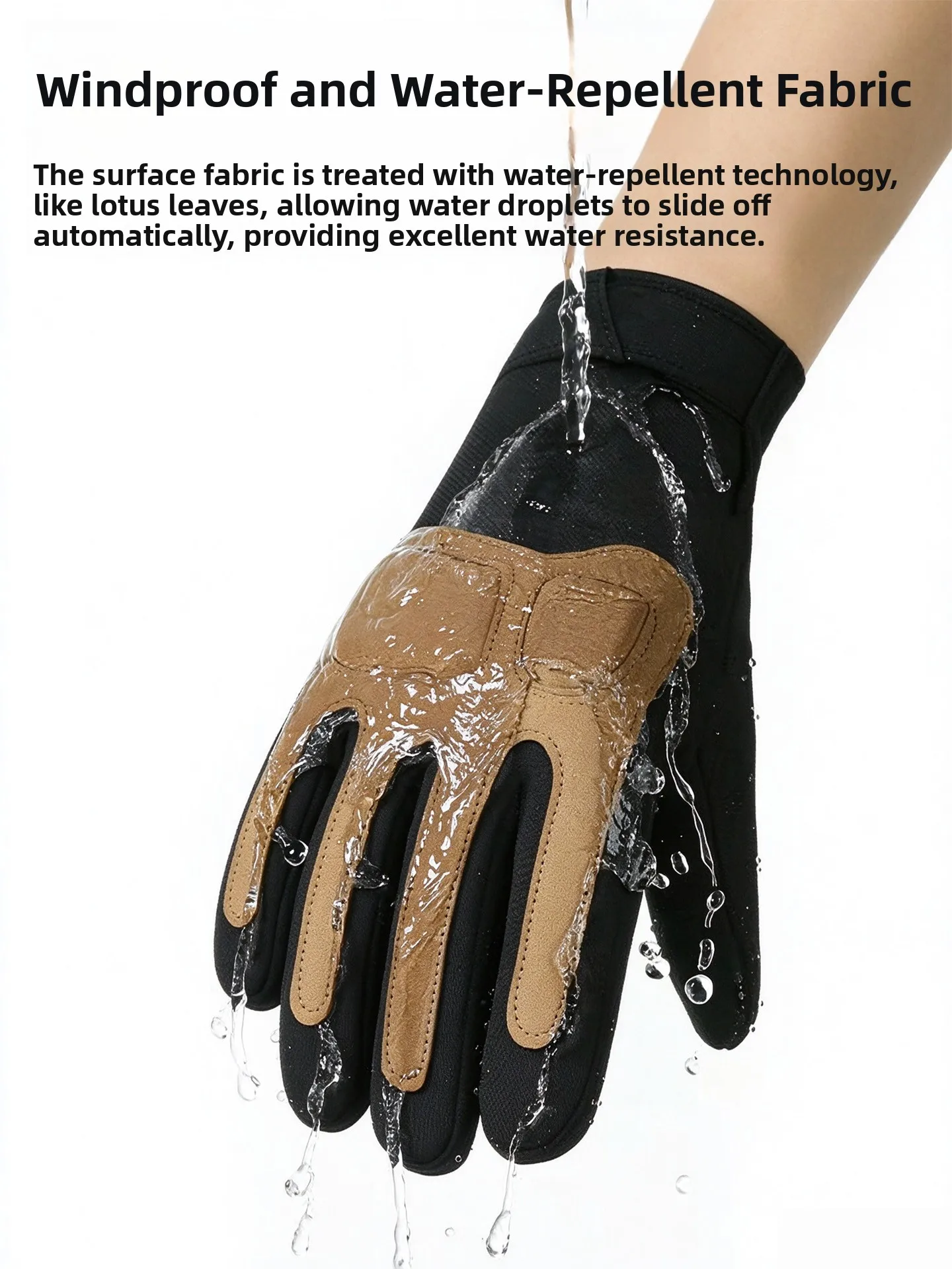 Thickened Fleece Driving Gloves for Men Touchscreen Compatible Windproof Warm Winter Cycling  Vehicle Riding Snowboar...