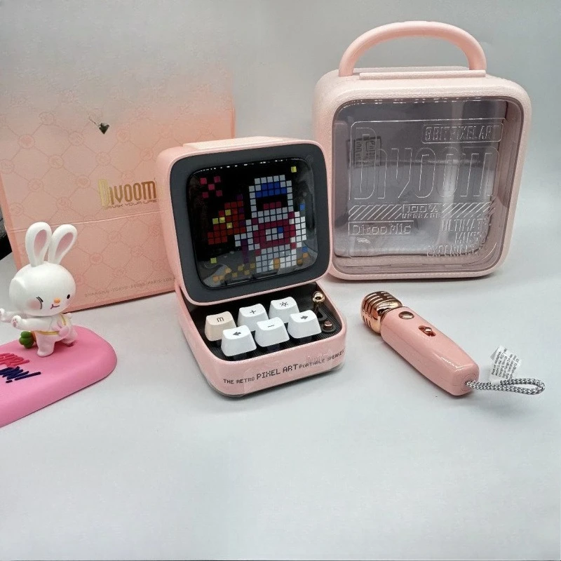 Altoparlante bluetooth per computer Pixel Microfono Karaoke altoparlante integrato regalo di compleanno femminile