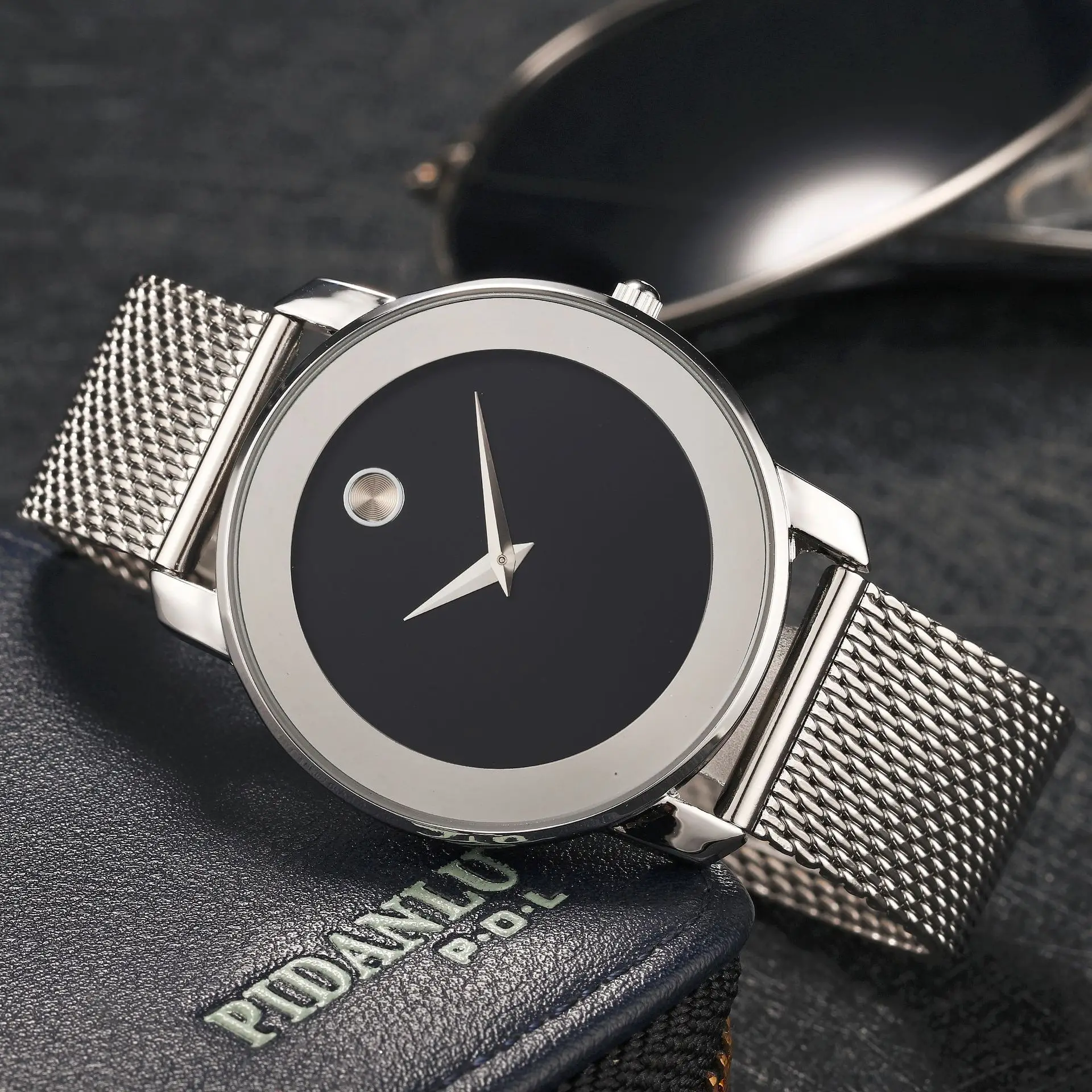 Fashion Ultra-Thin Fine Steel Business Net Belt Classic Minimalist Casual Jewelry For Men's Watches
