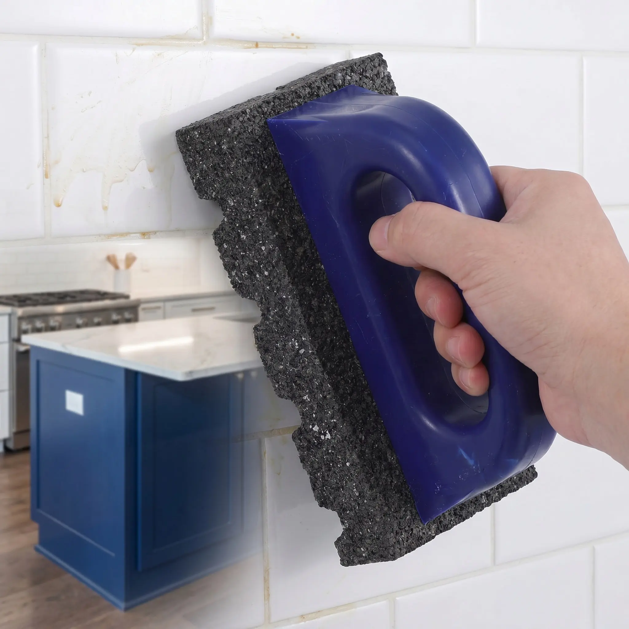 Rub Brick Tool Handle Concrete Sanding Block Concave Design Masonry Cleaner Brick Mortar Cleaner Stain Remover Concrete