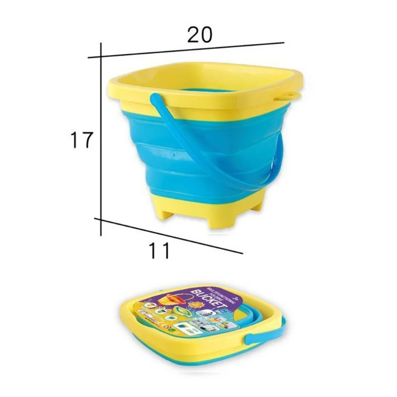多機能折りたたみ式ビーチバケツ砂遊びおもちゃ子供用プラスチック製砂バケツ拡張可能な砂バケツ