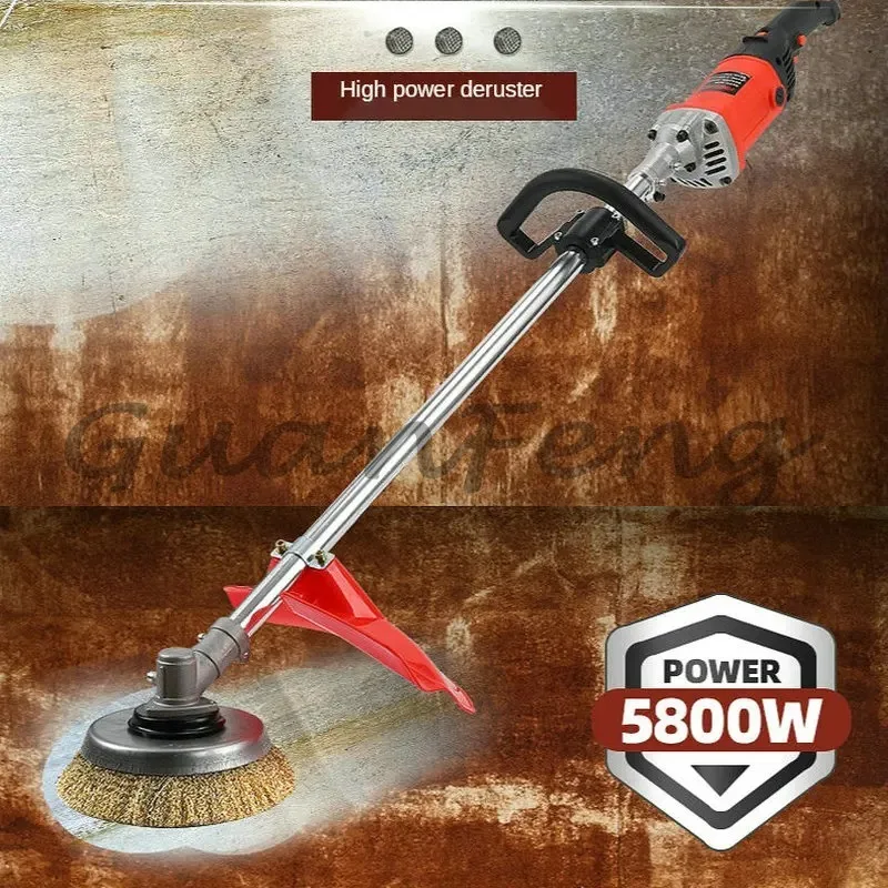 5800W high-power 6-speed handheld electric rust removal grinder 220V, multi-functional wood concrete polishing sander