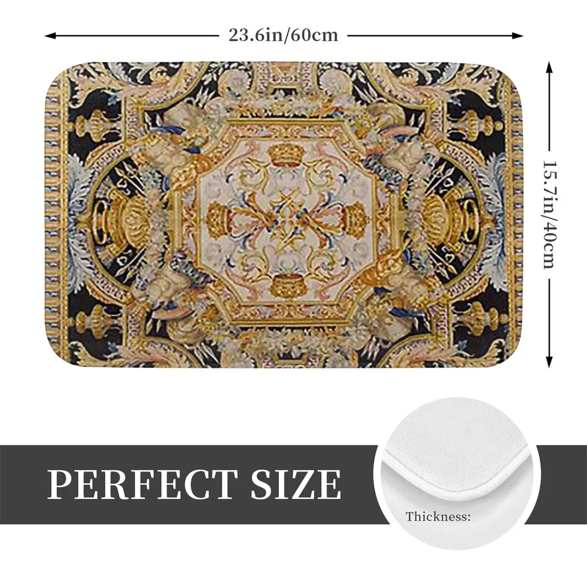 Baroque Madness Doormat Kitchen Entrance Home Floor Mat Non-slip Carpet Rug for Bedroom Footpad Mats