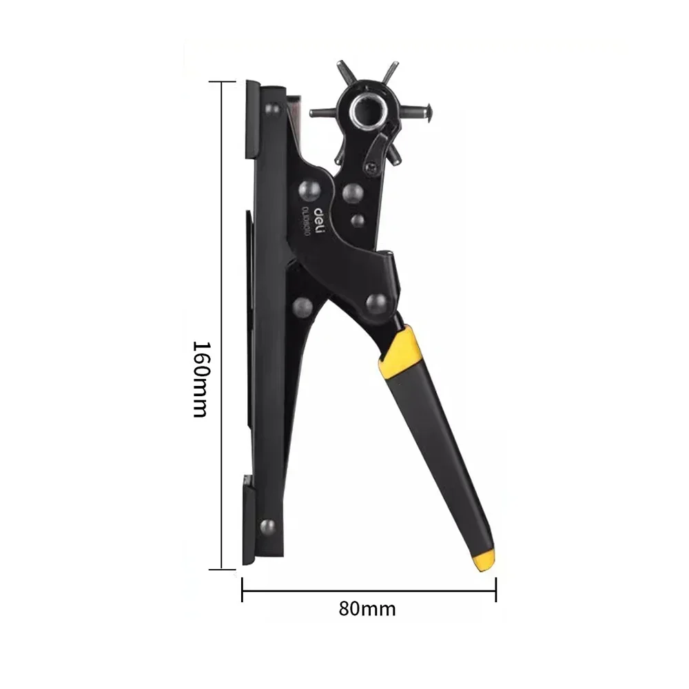 Leather Hole Puncher Heavy Duty Revolving Punch Plier DIY Leathercraft Punching Tool for Watch Bands Straps