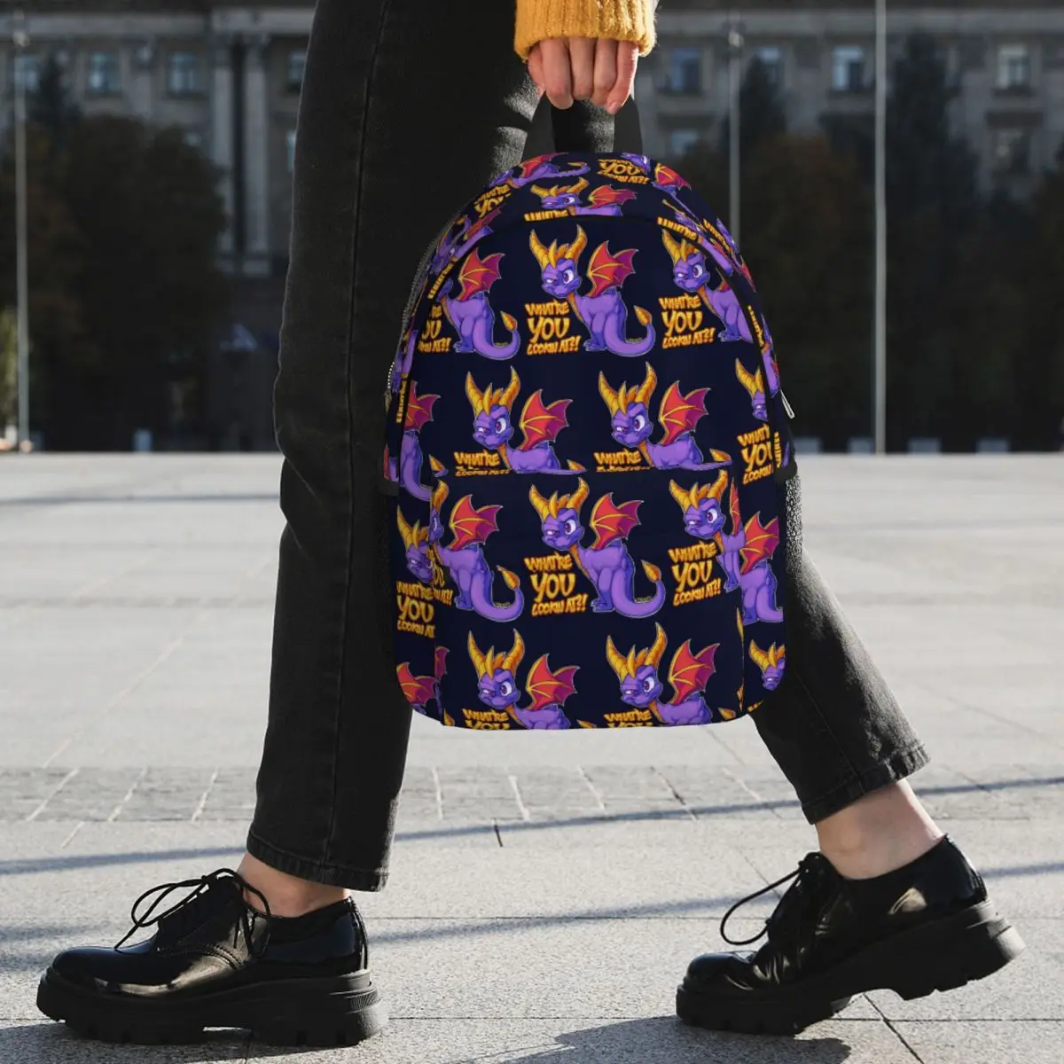 Spyro Pattern Backpack Student BookBag Boys Girls School Bag Computer Shoulder Bags