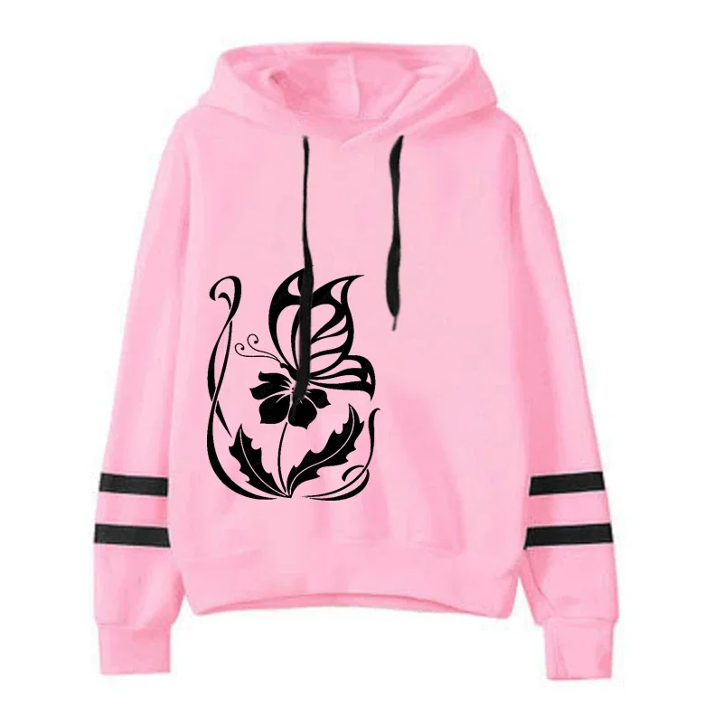 Modne damskie bluzy, gorąca wyprzedaż, jesień zima, uniwersalne pulowery, bluzy z kapturem, damski styl w paski, codzienne sportowe, proste.