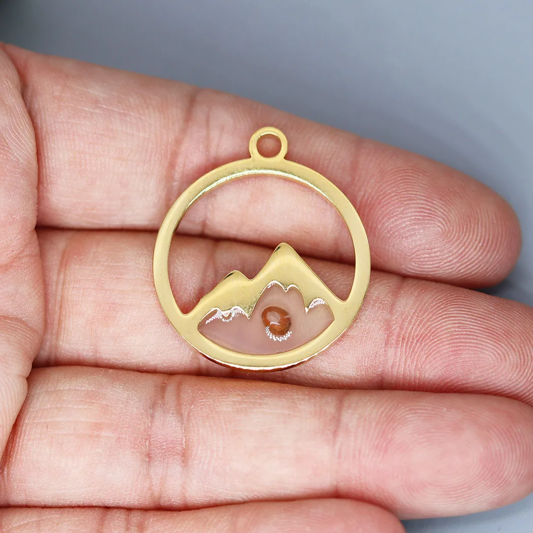 قلادة بذور الخردل من الفولاذ المقاوم للصدأ ، أقراط مصنوعة يدويًا ، سحر ملاك لطيف ، صناعة مجوهرات ، قلادة ، إكسسوارات علامات اليهودية ، 3 * * #6