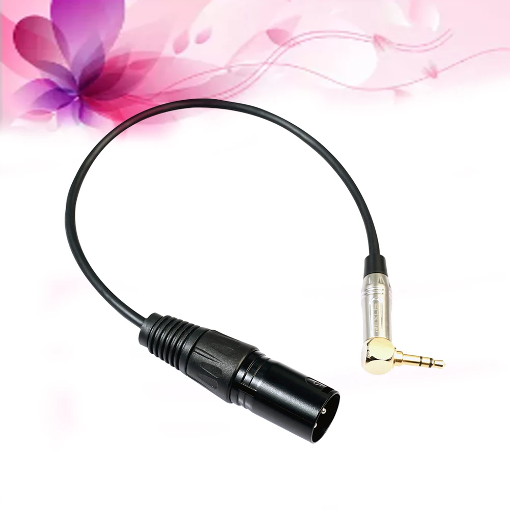 

0.3M 90 Degree 3.5Mm Adapter Cable For Microphone Audio Sound Copper Material Gold Plated Xlr Adapter Male To Female 3.5Mm To