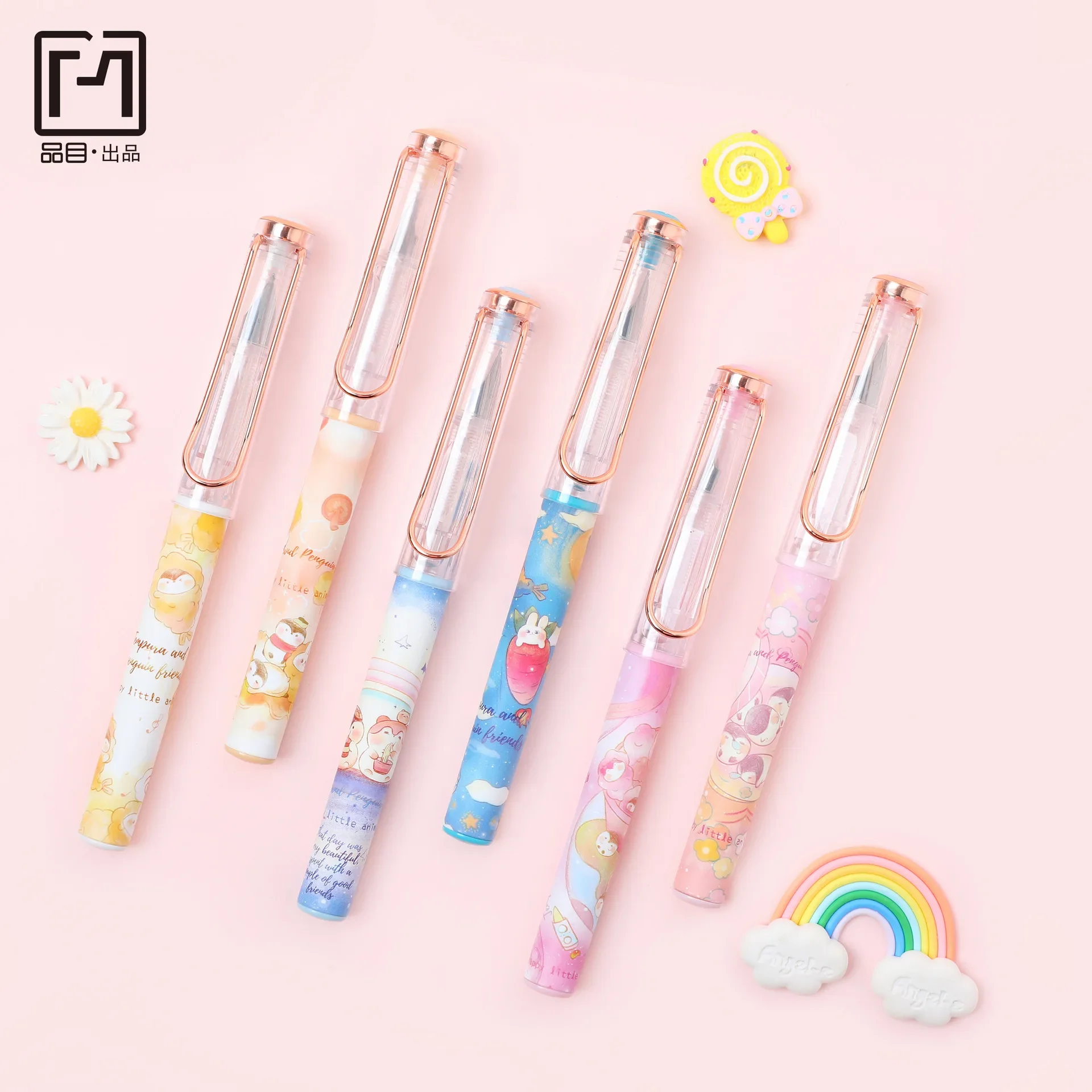 

20 шт., милые пингвины, партнер, проволочная ручка, мультяшная студенческая офисная обучающая канцелярские принадлежности, нейтральная ручка для экзамена