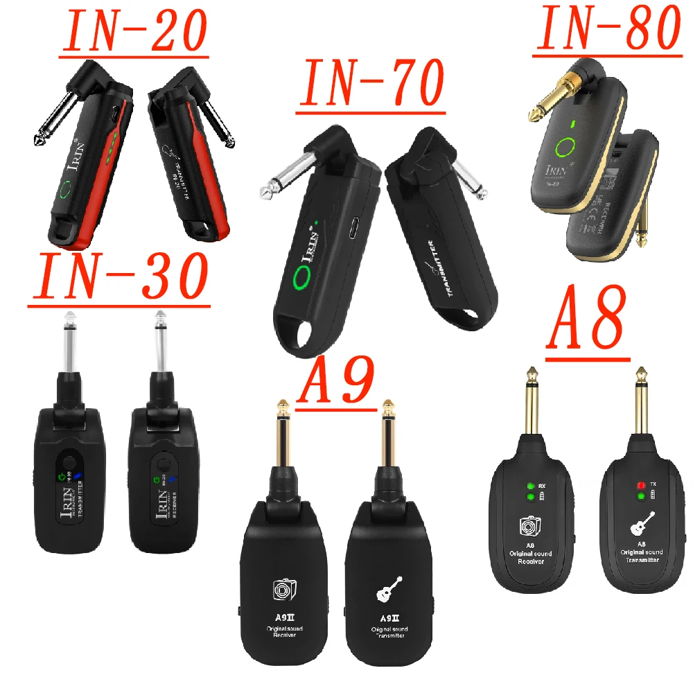 IRIN Wireless Guitar System Built-in Rechargeable 99 Channels Wireless Guitar Transmitter Receiver Electric Guitar Accessories