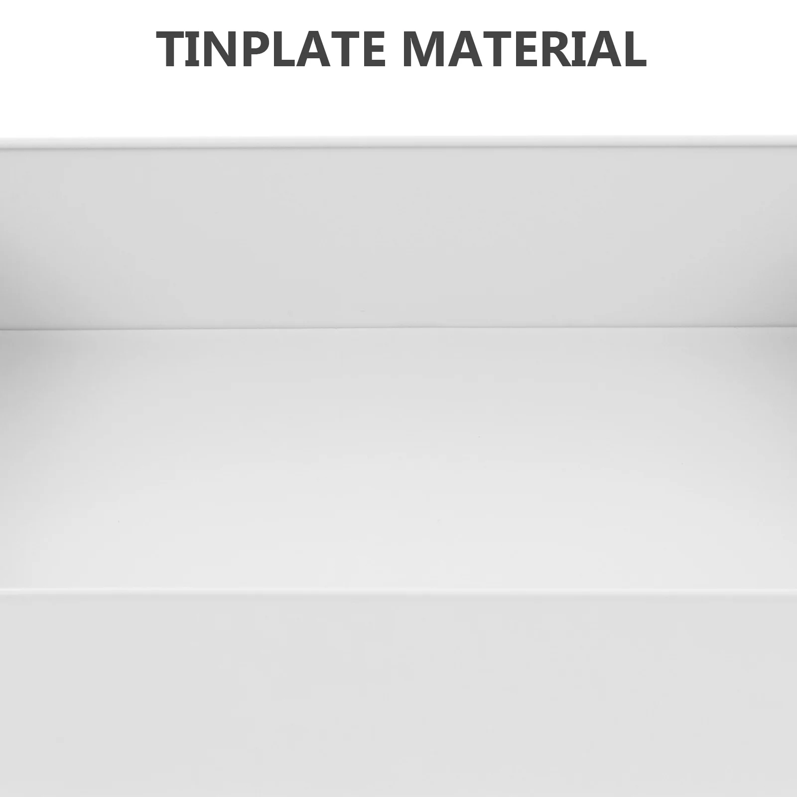 

3pcs White Rectangular Tinplate Storage Boxes Large Size Candy Containers Sturdy Dust Proof Sealed Lid Design Practical