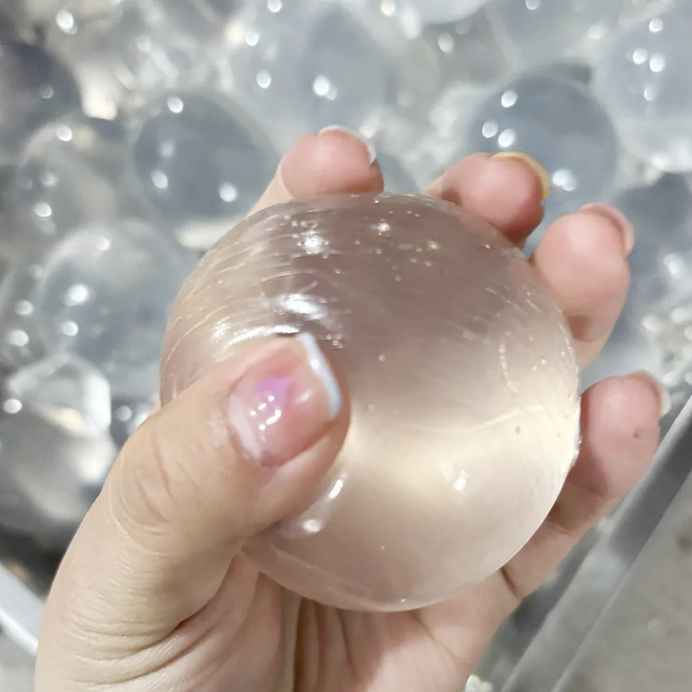 Super soft clay-shaped toy that squishes slowly and rebounds. Stress-relieving toy. Soft rubber ball-shaped toy. Playful squeeze