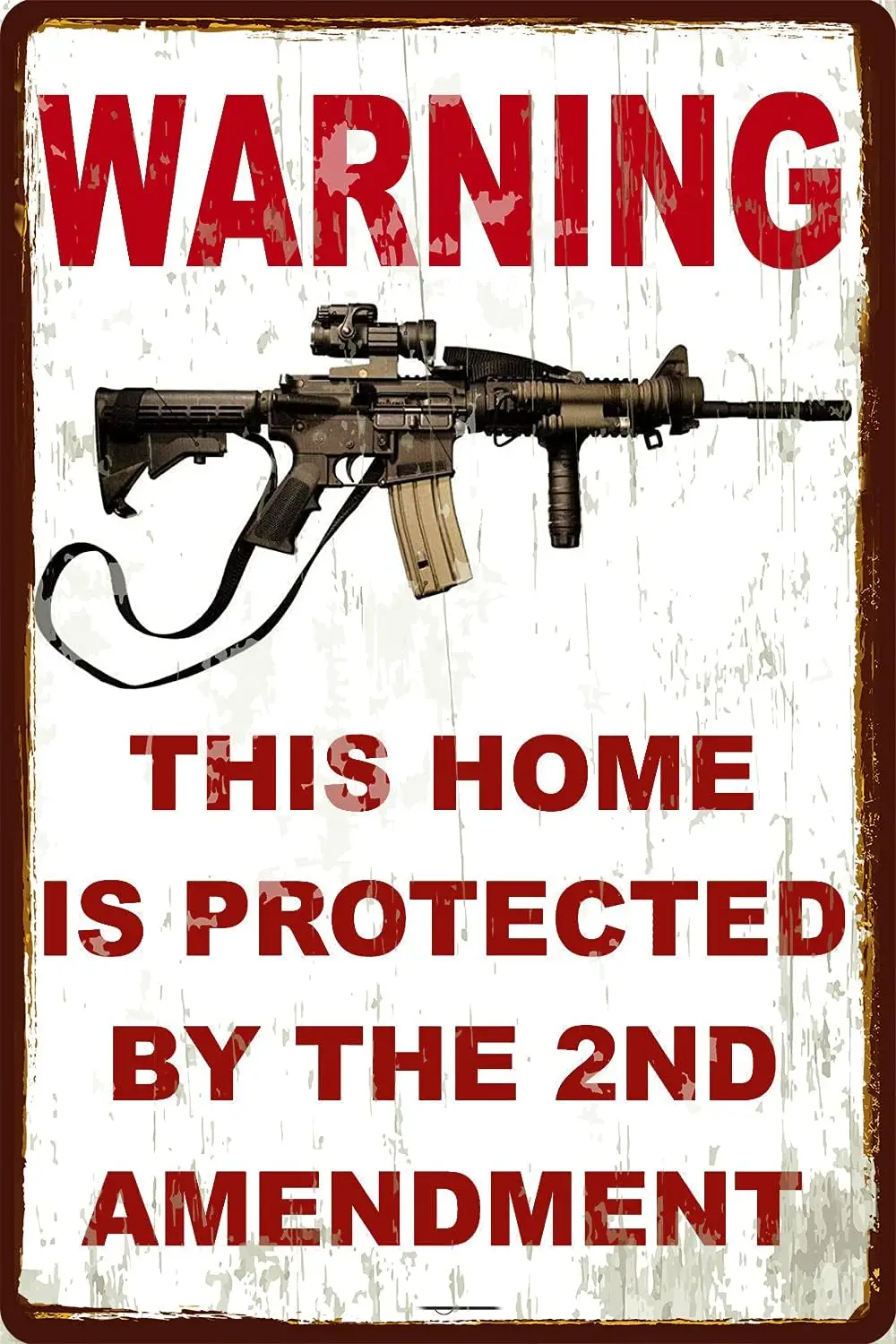 Metal aluminium plaque warning This Home is Protected by The 2nd Amendment Tin Brand Home Bar Kitchen Bar wall decoration sign 3